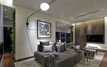 清新时尚的现代简约复式loft 120平米装修效果图