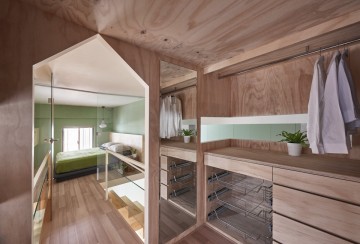 紧凑日式风格120平米复式loft阁楼橱柜装修效果图
