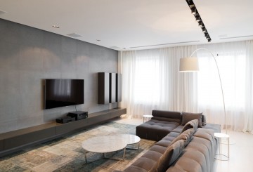 极简放松的现代简约复式loft 70平米装修效果图