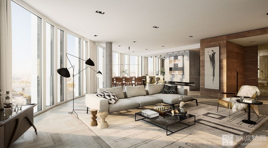 简介明朗的现代简约复式loft 60平米客厅窗户装修效果图