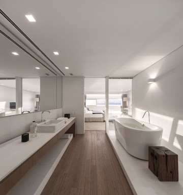 和谐务实的现代简约复式loft 110平米浴室装修效果图